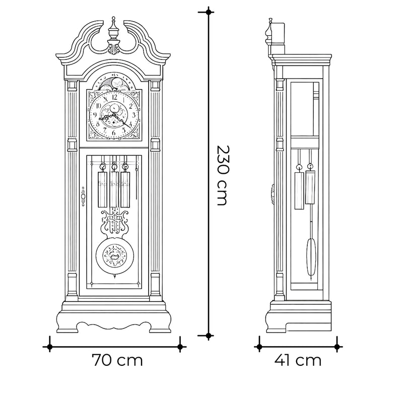 Reloj de piso Grandfather Glenmour