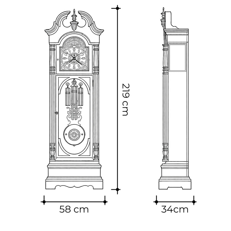 Reloj de piso Grandfather Robinson